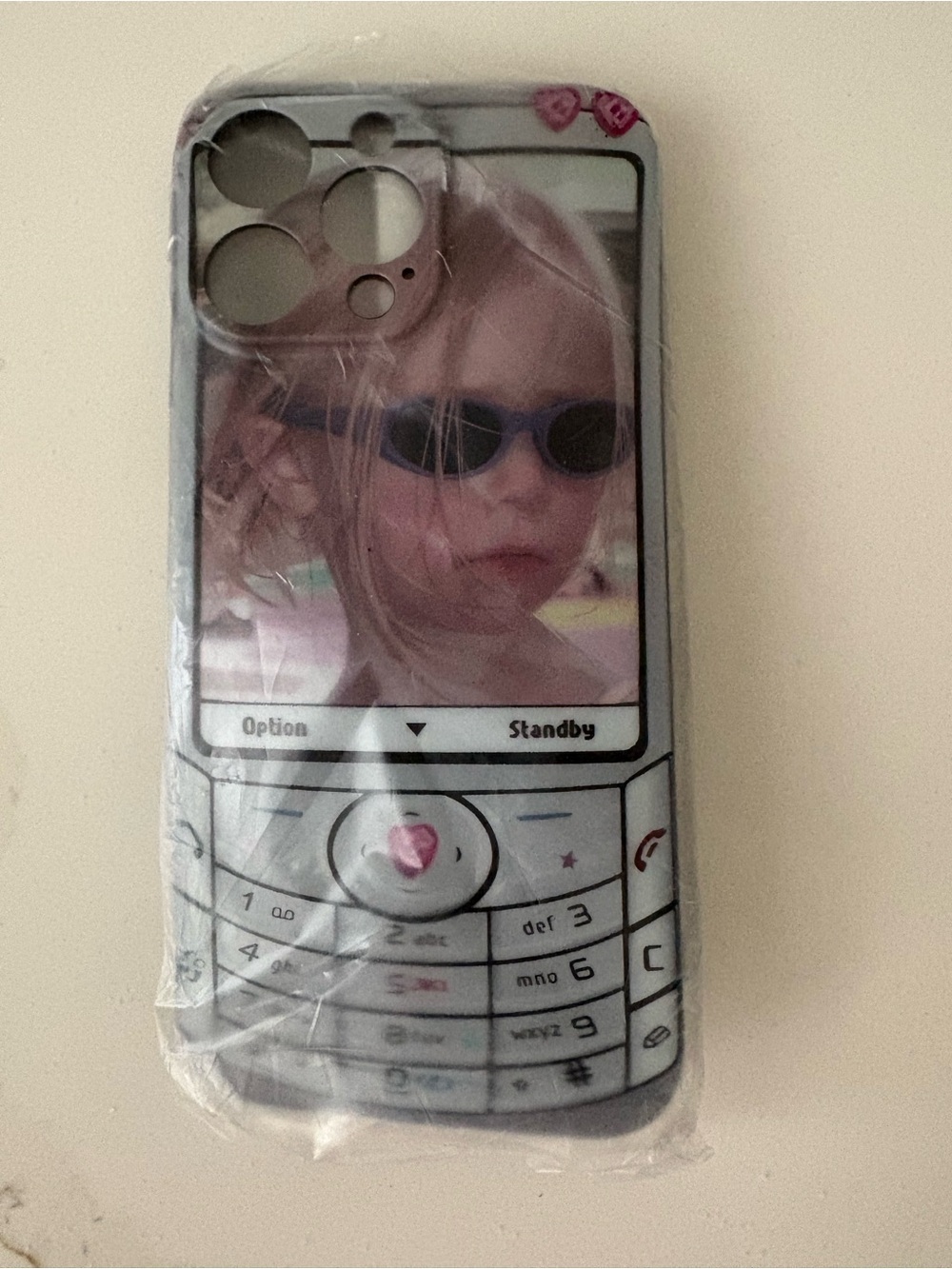Pink Photo-Print Cell Phone Case with Retro Keypad Design 16 PROMAX